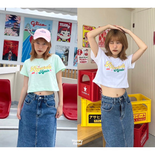 Regands✨  Baby Crop ลายใหม่ Y2K วายทูใจจ เท่สุดๆ พร้อมเสริฟแล้วงับ!  เนื้อผ้า Cotton 100% นิ่มใส่สบาย ผ้าไม่บางเยย