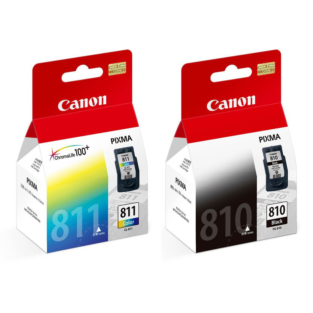 CANON PIXMA 810(BK) / 811(Color) ตลับหมึกปริ้นเตอร์ อิงค์เจ็ท แท้ 100%