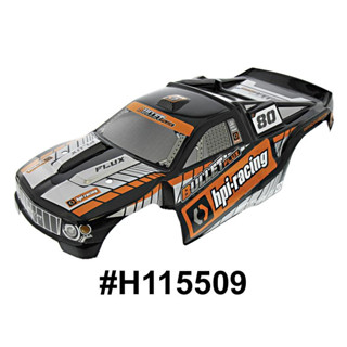 HPI 115509 บอดี้ Trimmed &amp; Painted Bullet Flux ST (Black) w/Decals ทำสีสำเร็จจากโรงงาน สำหรับ HPI BULLET FLUX