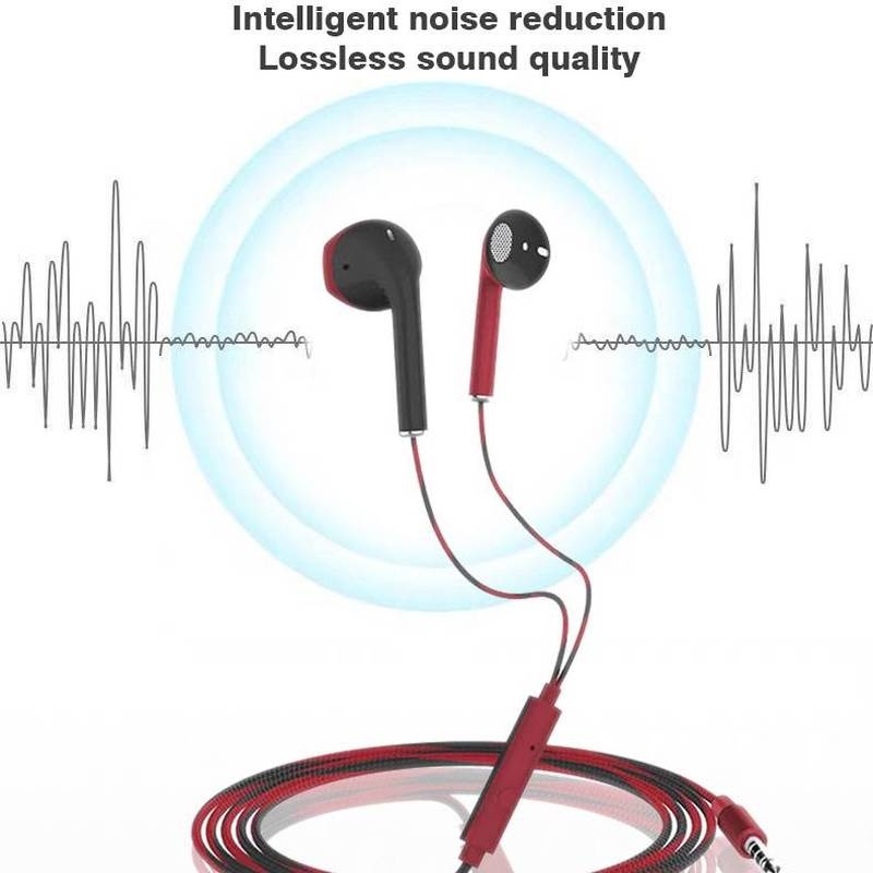 ชุดหูฟังแบบมีสายแบบกึ่งในหู 3.5 มม. รูกลม โทรศัพท์มือถือชุดหูฟังแบบมีสายควบคุมด้วยสาย macaron ใหม่ - รูปที่ 7