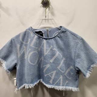 พร้อมส่งGENTLEWOMAN DENIM CROP TOP#sizeS#ของแท้100%#ไม่แท้ยินดีคืนเงิน