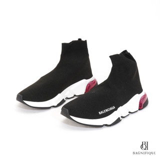 BALENCIAGA SLIP-ON SNEAKERS 39 BLACK WHITE