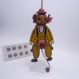 ตุ๊กตา หุ่นเชิด levi 1831 italy Wooden String Puppet ตัวตลก แท้ มือสอง งานวินเทจ 310523