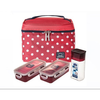 กระเป๋าเก็บรักษาอุหภูมิ Polka dot thermal bag เก็บได้ทั้ง ความร้อนและความเย็น