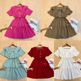 [พร้อมส่ง] Mini dress  ผ้าเปลือกไม้ งานสวยมาก มาไม่เยอะนะคะ