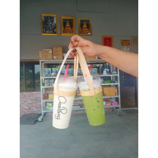 หูหิ้วแก้ว ไม้ไผ่ หูหิ้วกาแฟ น้ำผลไม้ ( จำนวน 100 ชิ้น แถม 2 ชิ้น) ใช้สำหรับใส่แก้วขนาด 16-22 ออนซ์