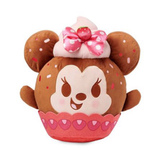 (ของแท้100%) Disney Munchlings Wild Strawberry Cupcake Minnie Mouse Scented Medium Plush 16”