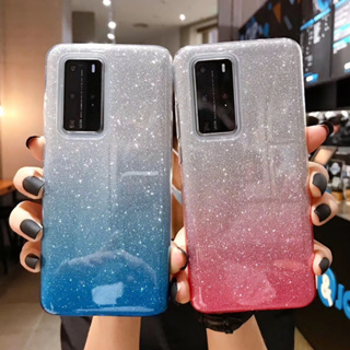 เคส กากเพชร ทูโทนไล่สี ใช้สำหรับ Huawei Y7pro 2019 P30 P30lite P20 P20pro Y7pro 2018 Y611 Y62 Y7a Y7P Y6s เคสกันกระแทก