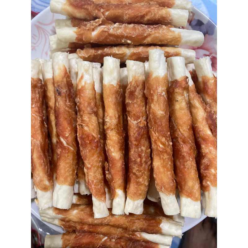 ขนมสุนัข🐶🐶ครั้นชี่นม พันไก่🐶รับประกันความอร่อย🐶พันไก่อย่างหนา🍗🍗