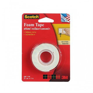 3M Scotch สก๊อตช์ Foam Tape เทปโฟมกาวสองหน้า CAT 110 21 มม. x 1 ม.