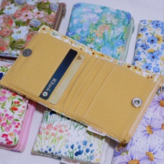 mini purse (03) flowers กระเป๋าสตางค์แบบพับ-กาง