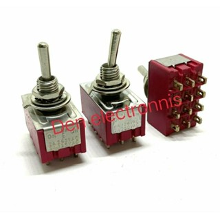 สวิตช์โยก 12ขา on-on/on-off-on DC/AC 5A125VAC 2A250VAC สินค้าพร้อมส่ง ออกบิลได้