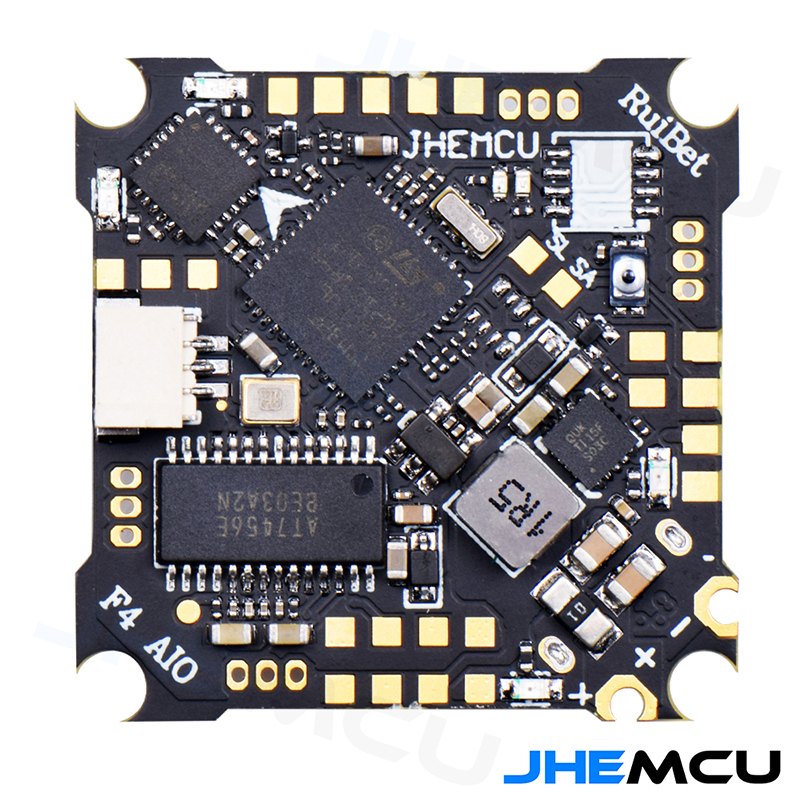 JHEMCU RuiBet F4 AIO MPU600 F411 Flight Controller BLHELIS 12A 4in1 ESC 25.5X25.5mm for FPV Tinywhool