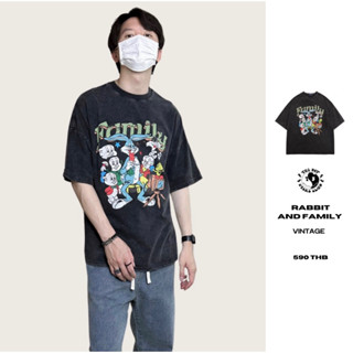 THEBOY-RABBIT AND FAMILY VINTAGE เสื้อยืดวินเทจ