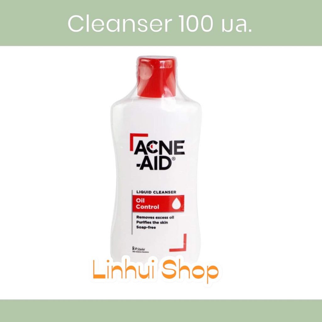 Acne Aid สีแดง ACNE-AID LIQUID CLEANSER  Acne Aid Liquid Cleanser  ขนาด 100 ml. โฉมใหม่ แอคเน่เอด ลิ