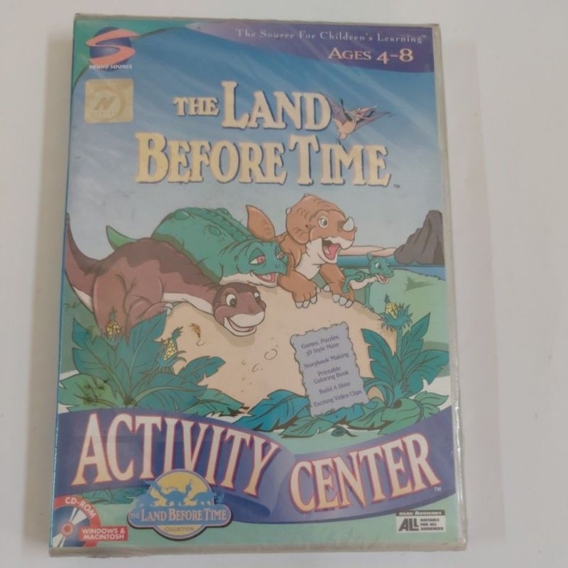 เกมเพื่อการศึกษา PC The Land Before  Time  Activity  Center แผ่นแท้ สินค้ามือ1 เหมาะสำหรับสะสม