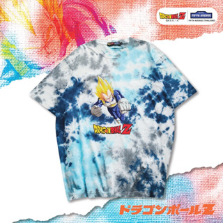 DBZ  เสื้อดราก้อนบอลมัดย้อม DragonballZ ลายเบจิต้า ทรงโอเวอร์ไซส์ ของแท้ลิขสิทธิ์จากญี่ปุ่น