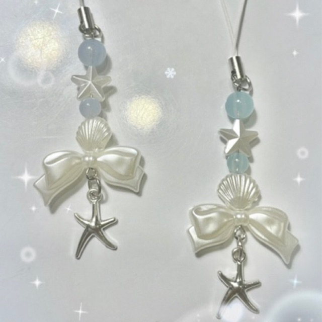 Beads keychain 🐚🐳 “mermaid” พวงกุญแจลูกปัด ✨🧤