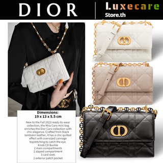 ดิออร์👜Dior MISS CARO MINI Women/Shoulder Bag สุภาพสตรี/กระเป๋าสะพาย/กระเป๋า Messenger/กระเป๋าโซ่/กระเป๋าสตางค์