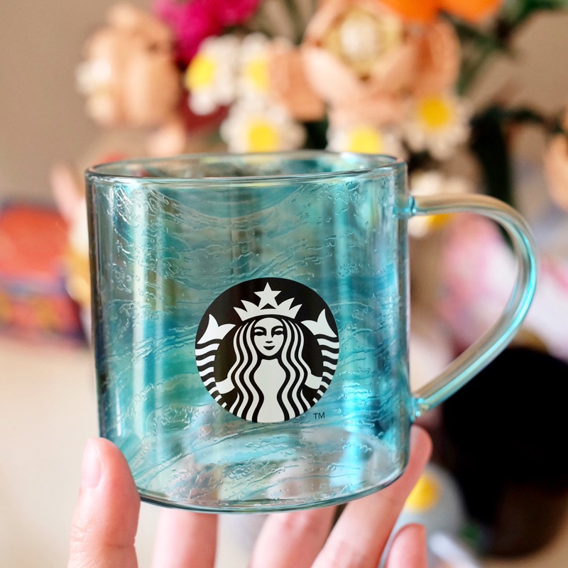 🇯🇵 starbucks japan ocean wave glass mug