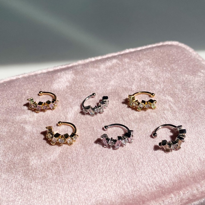 Krystal Earcuff ต่างหูแบบหนีบประดับคริสตัล