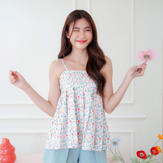 13-275 La Floral Spaghetti Top