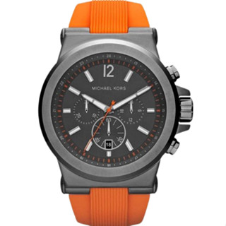 Dylan Chronograph Grey Dial and Case Orange Silicone Rubber - Orange