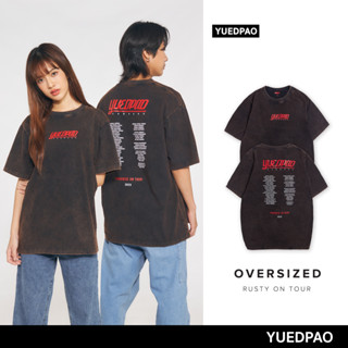 Yuedpao ยอดขาย No.1 รับประกันไม่ย้วย 2 ปี เสื้อยืดเปล่า เสื้อยืด Oversize Rusty on tour