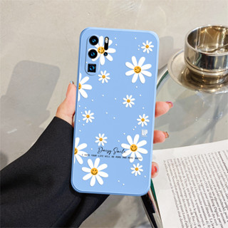 เคสดอกไม้ เดซี่ รุ่น Huawei (หัวเว่ย) สีฟ้า เคสซิลิโคน เคสมือถือ