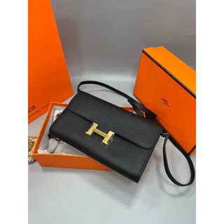 hermes clutch Womens Natural Constance Long Wallet