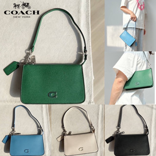 Coach Pouch Bag With Signature Canvas Detail