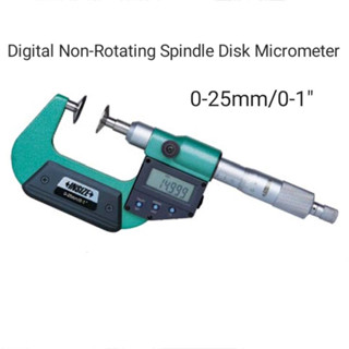 ไมโครมิเตอร์ ดิจิตอล 0-25mm/0-1" Digital Non-Rotating Spindle Disk Micrometer INSIZE อินไซส์ 3594-25A