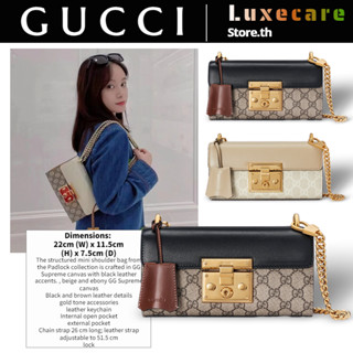 กุชชี่👜Gucci Padlock MINI Women/Shoulder Bag สุภาพสตรี/กระเป๋าสะพายไหล่/กระเป๋าร่อซู้ล