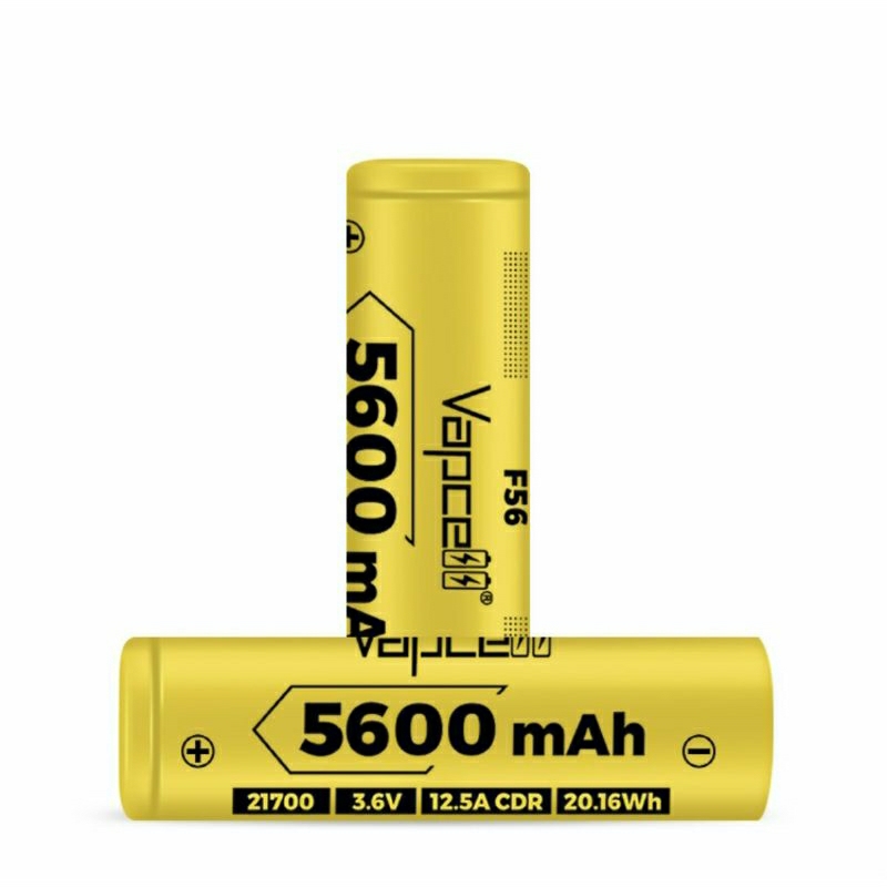 ถ่านชาร์จVapcell 21700 5600mAh Lithium 3.6V 12.5A ของแท้เช็คโค๊ตได้(ออกใบกำกับภาษีได้)