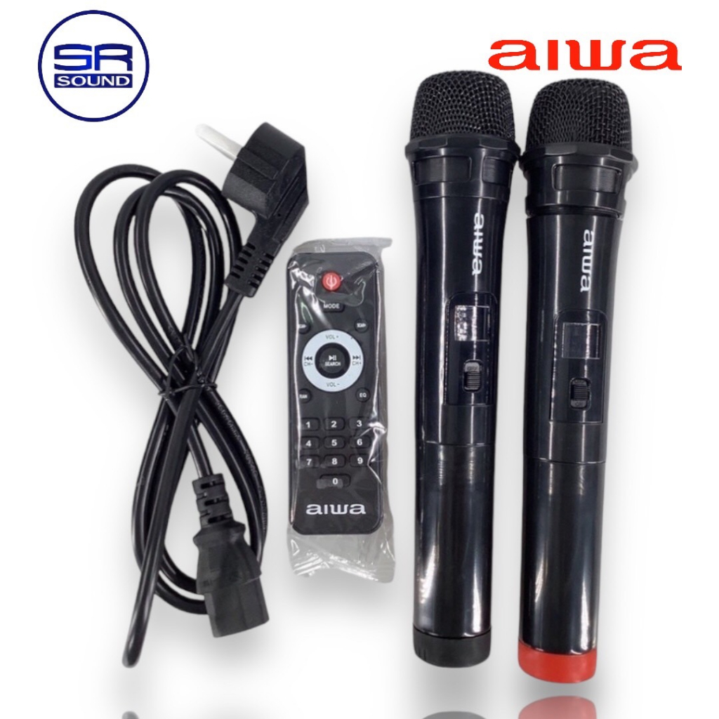 AIWA AW918 X PRO ลำโพง 18 นิ้ว RMS 800 วัตต์ แอมป์ในตัว ไม่มีแบต พร้อม ไมโครโฟน 2 ตัว ต่อลำโพงเพิ่มได้ ไอว่า