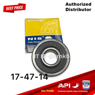 ลูกปืนไดชาร์ท B17-102 ขนาด 17-47-14 B17-102AT1 NIS 17*47*14 Deep groove ball bearing B17-102-A-1T1XDDG03- 17x47