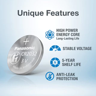 ของแท้ Panasonic ถ่านกระดุม CR2032 ถ่าน2032 ถ่านรีโมทรถยนต์ ถ่านรีโมทรถ แบตกระดุม Button Battery cr2032