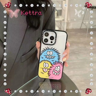 💜Kettra💜โปร่งแสง การ์ตูน แปลกๆ น่าสนใจ 11 14 pro max ขอบเต็ม ป้องกันการหล่น หวานสวย case for iPhone 12 13