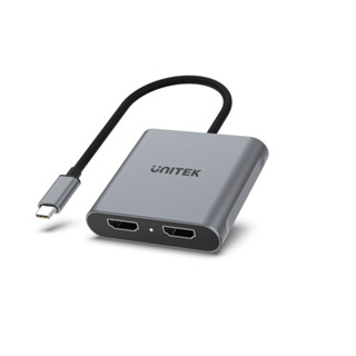 Unitek รุ่น V1404B  อแดปเตอร์ USB-C to Dual HDMI รองรับสูงสุดถึง 4K รับประกัน 2 ปี