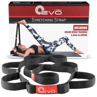 Yoga EVO : YEVAMZ001* ยางยืดออกกำลังกาย Stretching Strap with Handling Loops