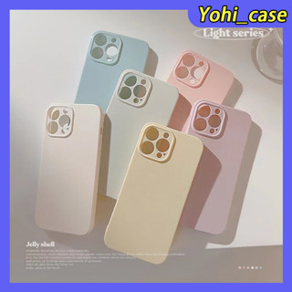 💕พร้อมส่ง💕iPhone 14 13 12 11 Pro Max เคส for เคสไอโฟน11 สีทึบ บางเบาพกพาง่าย สไตล์เรียบง่าย แฟชั่น เคสซิลิโคนนิ่ม Case