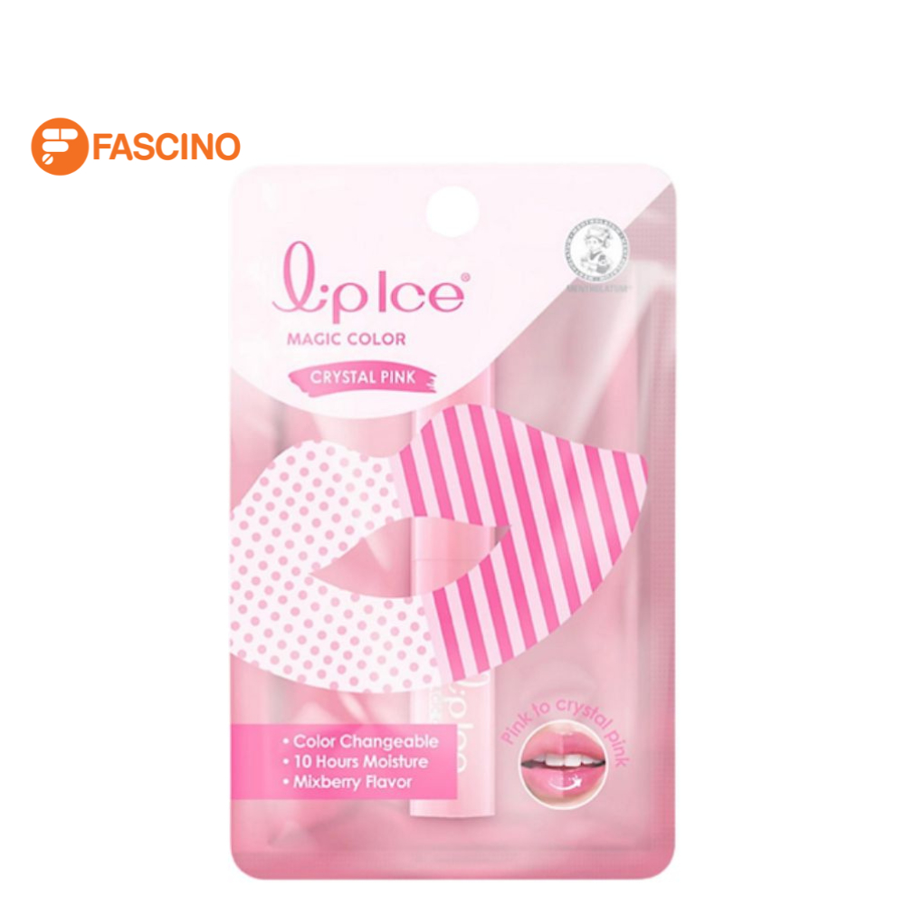 Mentholatum Lipice Magic Color Crystal Pink Mixberry ลิปบาล์มคริสตัลพิงค์ กลิ่นมิกซ์เบอร์รี่ ชุ่มชื่