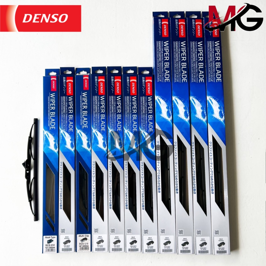 ใบปัดน้ำฝนรถยนต์ DENSO ขนาด 12-26 นิ้ว รุ่น DCS WIPER BLADE เเท้100% (คู่+เดี่ยว) แท้ 100%