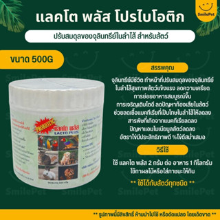 Lacto Plus โปรไบโอติก แลคโต พลัส ปรับสมดุลของจุลินทรีย์ในลำไส้ สำหรับสัตว์ (500G)