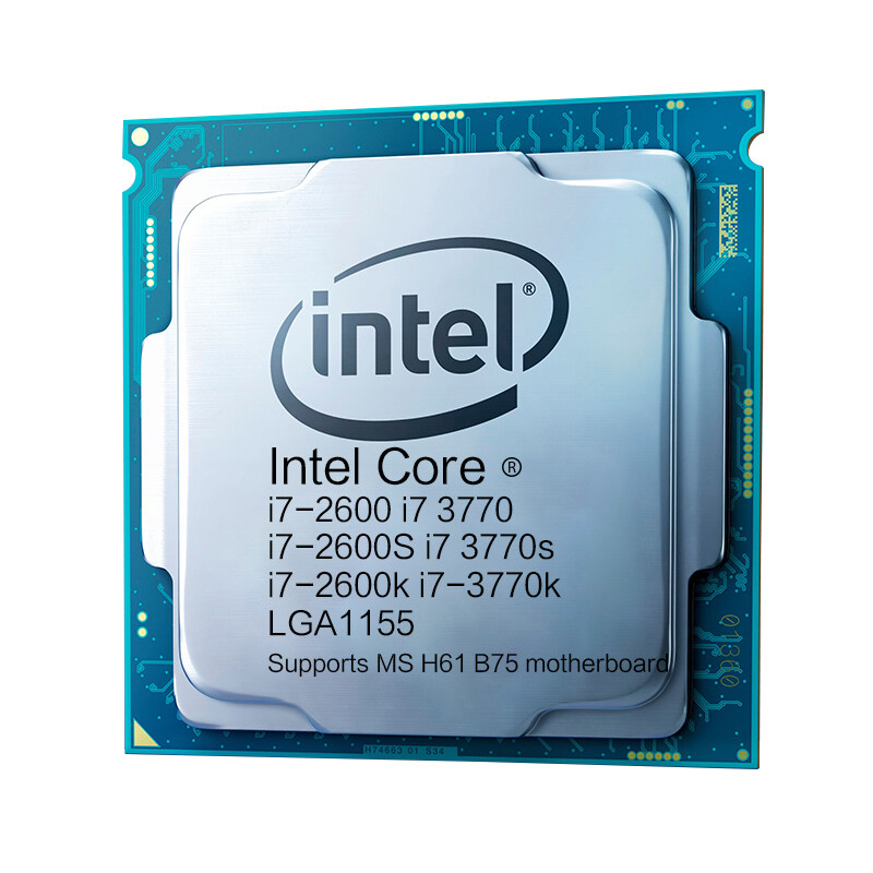 Intel 14 Core I7 2600 i7 3770 I7 2600K I7 3770S CPU LGA1155 ที่ใช้แล้ว Intel h61 B75 Support B75 motherboard cpu