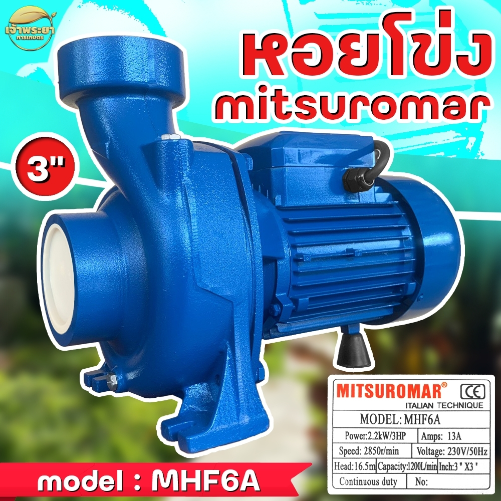 เครื่องสูบน้ำ ปั้มสูบน้ำไฟฟ้า หอยโข่ง อิตาลี่ MITSUROMAR ขนาด 1-3 นิ้ว ส่งไกล เสียงเงียบ 1ใบพัด ขดลวดมิเนียมอย่างดี