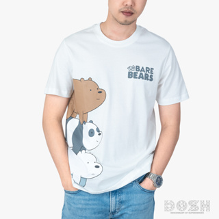 DOSH UNISEX T-SHIRTS WE BARE BEARS เสื้อยืดคอกลม แขนสั้น ผู้ชาย-ผู้หญิง FBTM210904-OW