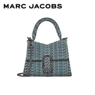 MARC JACOBS THE WASHED MONOGRAM DENIM ST. MARC MINI TOP HANDLE 2P3HSC003H02 กระเป๋าสะพาย