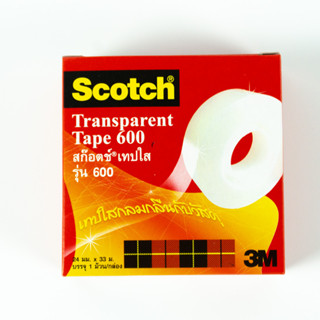 (KTS)Scotch Tape เทปใส รุ่น 600  24มม.x33ม. (1 นิ้ว)