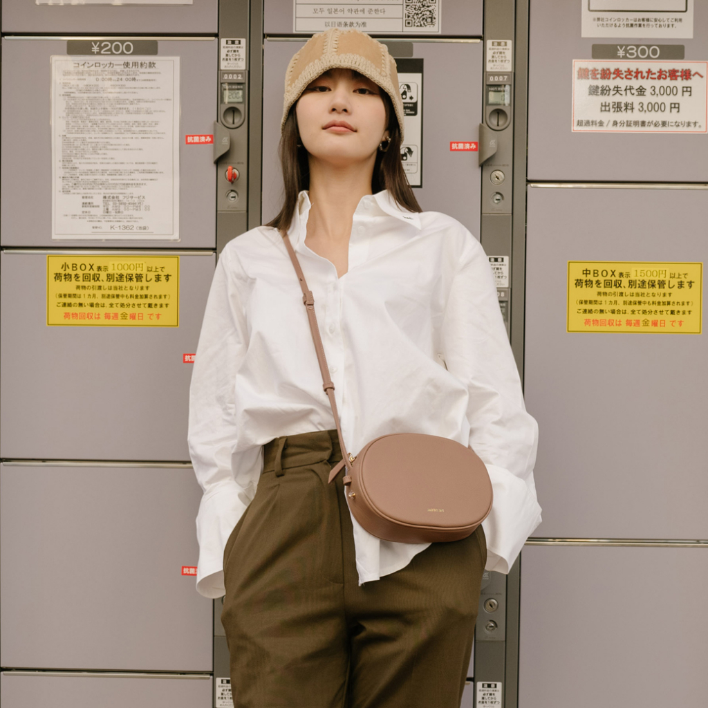 SALE งานเกรดB: OVAL Bag กระเป๋าสะพายทรงวงรี หนังวัวแท้ทั้งใบ